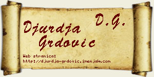 Đurđa Grdović vizit kartica